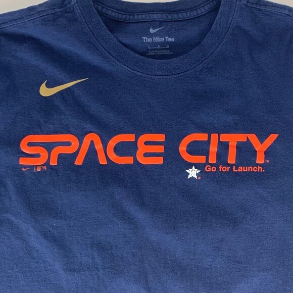 Jose Altuve Houston Astros Navy Blue Nike Space City Crewneck Shirt Mens Large - Picture 2 of 5